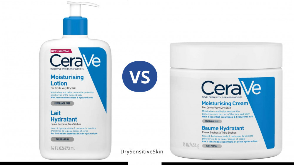 CeraVe Moisturizing Lotion vs Cream All About Dry Sensitive Skin
